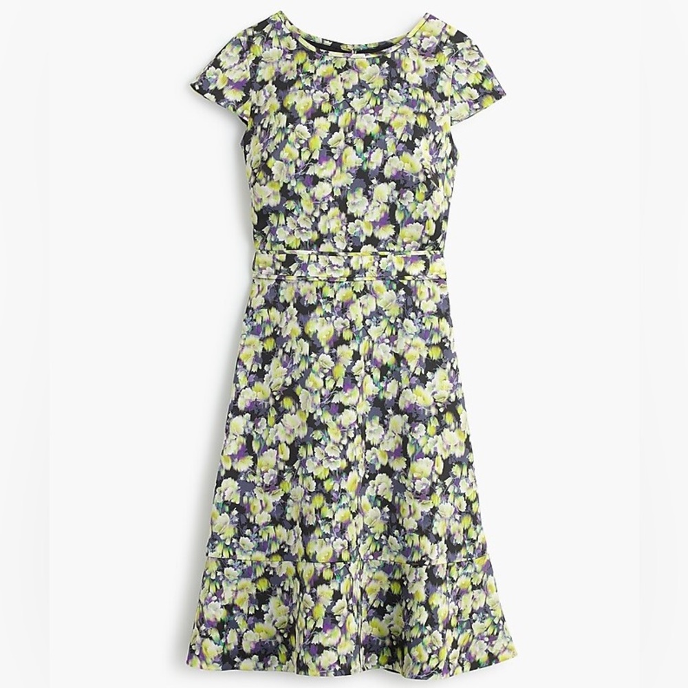 J. Crew satin cap-sleeve dress